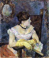 Madame Mette Gauguin in an Evening Dress By Paul Gauguin