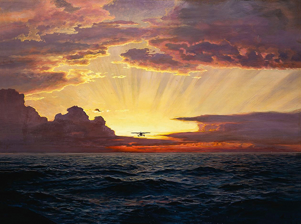 A Dawn Flight by Frederick Judd Waugh | Oil Painting Reproduction