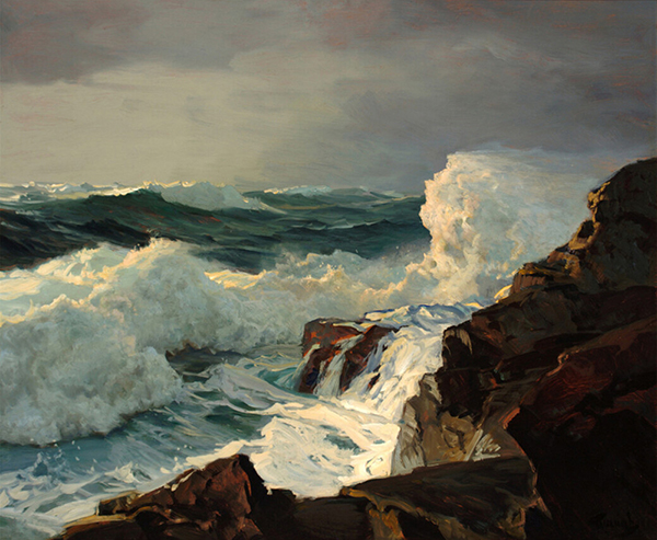 Along the Breaking Surf | Oil Painting Reproduction