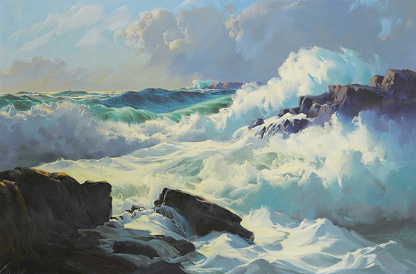 Breaking Surf by Frederick Judd Waugh | Oil Painting Reproduction