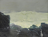 Surf and Fog, Monhegan Maine By Frederick Judd Waugh