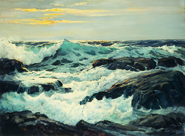 Surf and Headlands by Frederick Judd Waugh | Oil Painting Reproduction