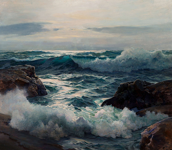 The Invading Surf by Frederick Judd Waugh | Oil Painting Reproduction