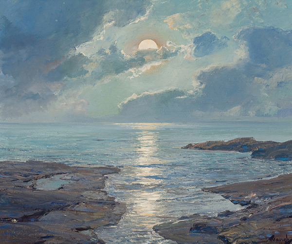 The Risen Moon by Frederick Judd Waugh | Oil Painting Reproduction