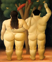 Adam and Eve 2 By Fernando Botero