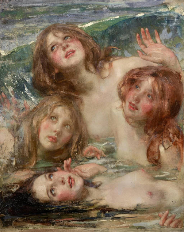 Sirens c1900 by James Jebusa Shannon | Oil Painting Reproduction