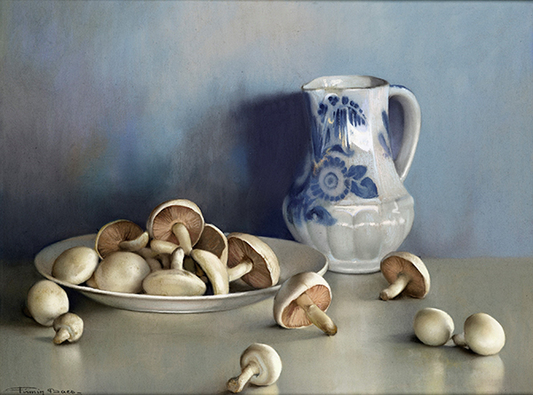 Still Life with Mushrooms and Pitcher | Oil Painting Reproduction