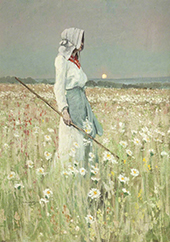 Girl in a Meadow 1905 By William Page Atkinson Wells