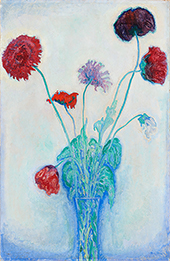 Still Life of Flowers with Papavers and Chrysanths By Leo Gestel