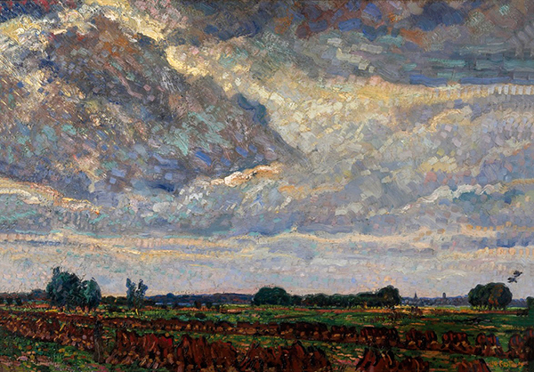 Windy Weather Landscape Near Montfoort | Oil Painting Reproduction