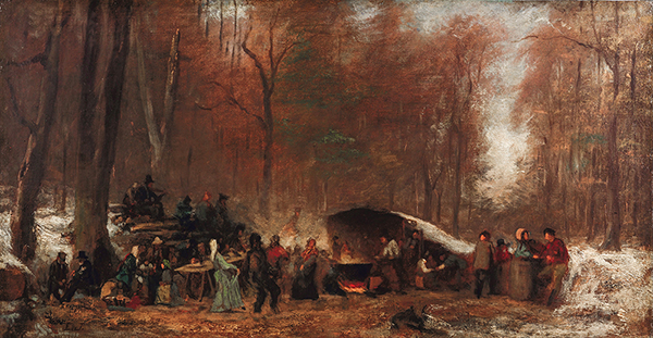 A Different Sugaring Off by Eastman Johnson | Oil Painting Reproduction