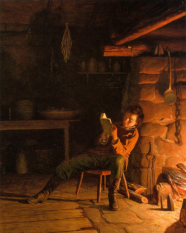 Boyhood of Lincoln by Eastman Johnson | Oil Painting Reproduction