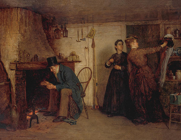 The New Bonnet by Eastman Johnson | Oil Painting Reproduction