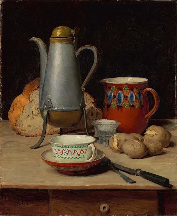 Still Life Coffee and Potatoes 1897 | Oil Painting Reproduction