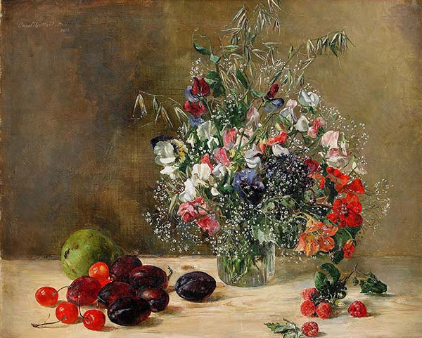 Still Life with Flowers and Fruits | Oil Painting Reproduction