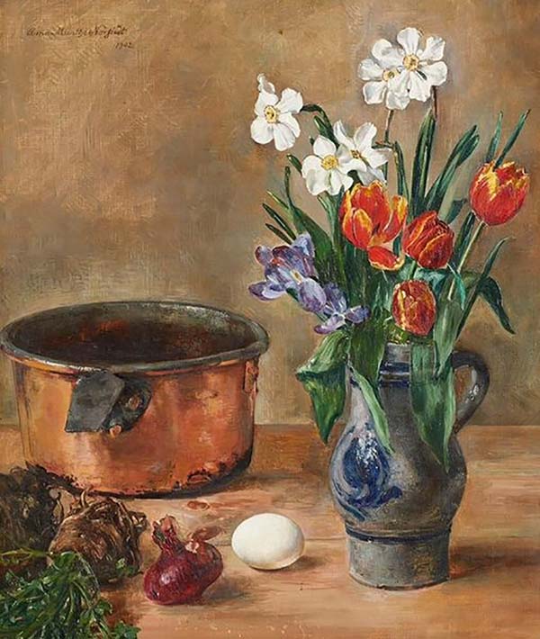 Tulips 1902 by Anna Katarina Norstedt | Oil Painting Reproduction