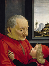 Portrait of an Old Man with His Grandson By Domenico Ghirlandaio