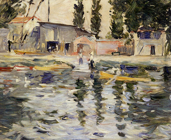 The Seine at Bougival 1884 by Berthe Morisot | Oil Painting Reproduction