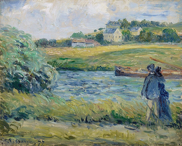 A Stroll on the Banks of the Oise | Oil Painting Reproduction