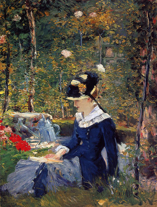 Young Woman in the Garden by Edouard Manet | Oil Painting Reproduction