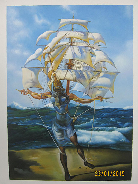 The Ship - <a href='https://www.reproduction-gallery.com/oil-painting/1408532374/the-ship-by-salvador-dali/'>More Detail</a>