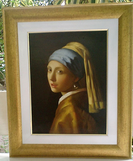 Girl with Pearl Earring c1655 - <a href='https://www.reproduction-gallery.com/oil-painting/1455159075/vermeer-girl-with-pearl-earring-c1655-by-johannes-vermeer/'>More Detail</a>